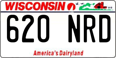 WI license plate 620NRD