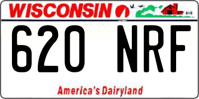 WI license plate 620NRF