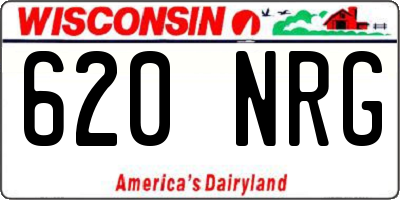 WI license plate 620NRG