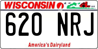 WI license plate 620NRJ