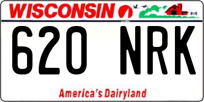 WI license plate 620NRK
