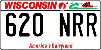 WI license plate 620NRR
