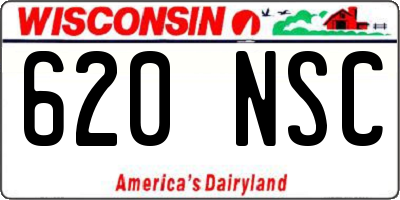 WI license plate 620NSC