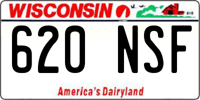 WI license plate 620NSF