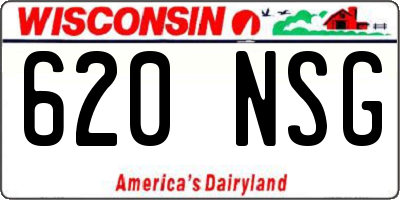 WI license plate 620NSG