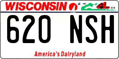 WI license plate 620NSH