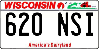 WI license plate 620NSI