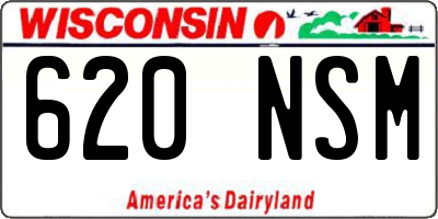 WI license plate 620NSM