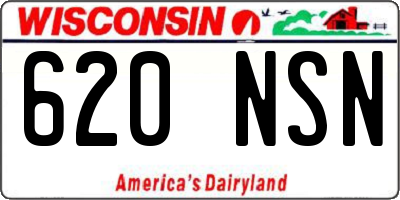 WI license plate 620NSN