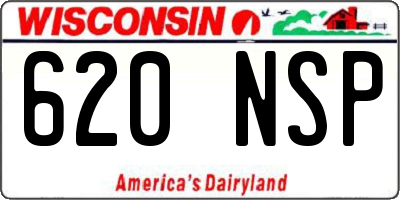 WI license plate 620NSP