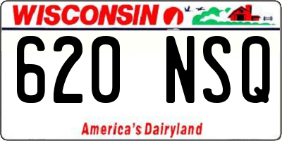 WI license plate 620NSQ