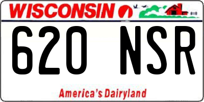 WI license plate 620NSR