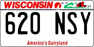 WI license plate 620NSY