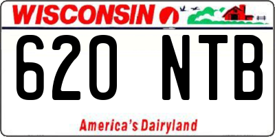 WI license plate 620NTB