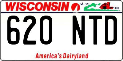 WI license plate 620NTD