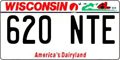 WI license plate 620NTE
