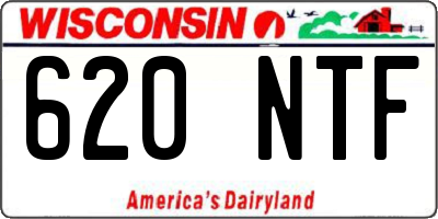 WI license plate 620NTF