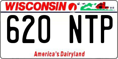 WI license plate 620NTP