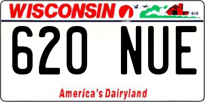WI license plate 620NUE