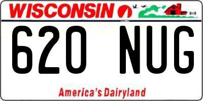 WI license plate 620NUG
