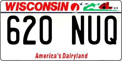 WI license plate 620NUQ