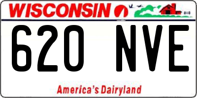 WI license plate 620NVE