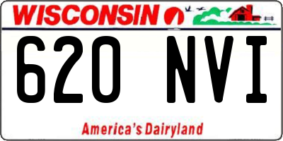 WI license plate 620NVI