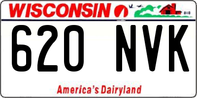 WI license plate 620NVK