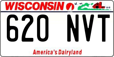 WI license plate 620NVT