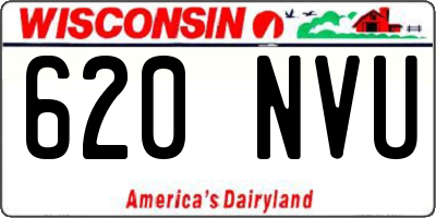 WI license plate 620NVU