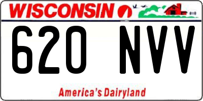 WI license plate 620NVV