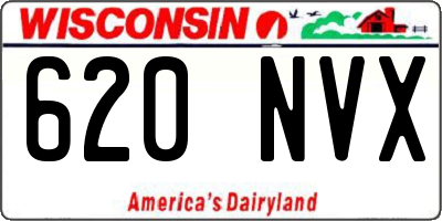 WI license plate 620NVX