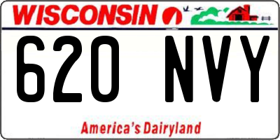 WI license plate 620NVY
