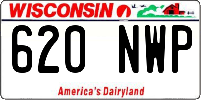 WI license plate 620NWP