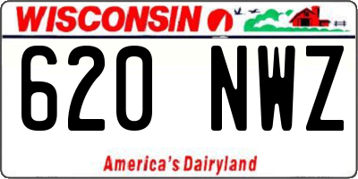WI license plate 620NWZ