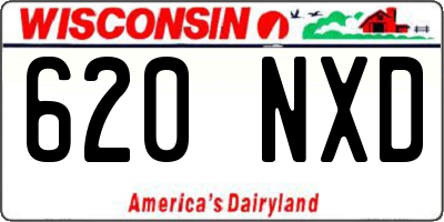 WI license plate 620NXD