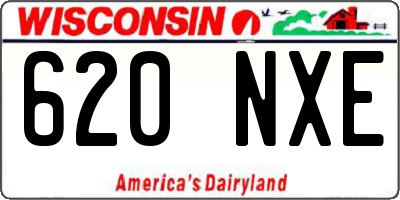 WI license plate 620NXE