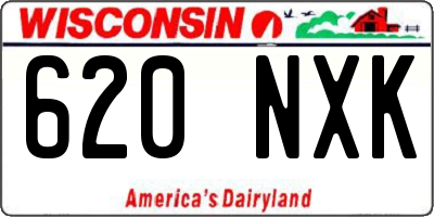 WI license plate 620NXK
