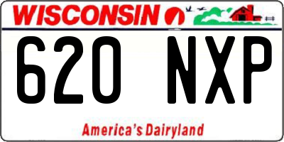 WI license plate 620NXP