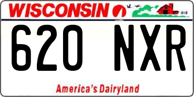 WI license plate 620NXR