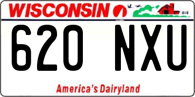 WI license plate 620NXU