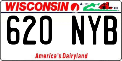 WI license plate 620NYB