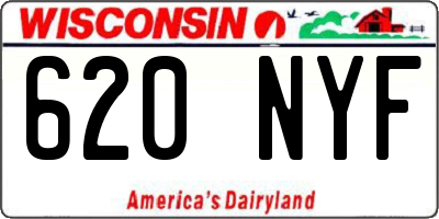 WI license plate 620NYF