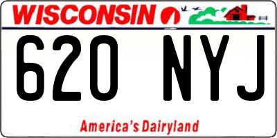 WI license plate 620NYJ