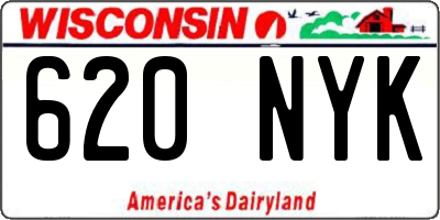 WI license plate 620NYK