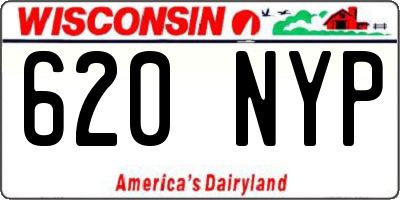 WI license plate 620NYP