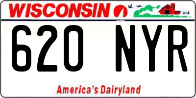 WI license plate 620NYR
