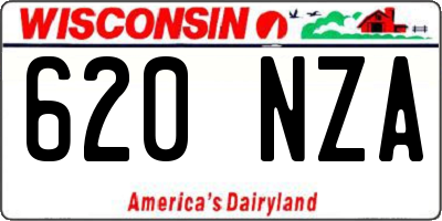 WI license plate 620NZA