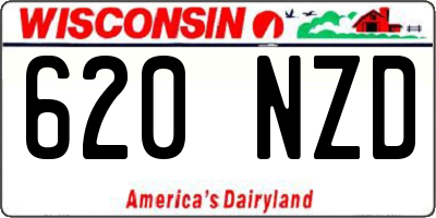 WI license plate 620NZD