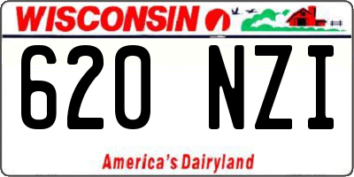 WI license plate 620NZI